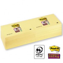 Cf. 6pz blocco 100fg. Post-it Super Sticky 76x127mm 655-BEA Beachside  7100259082 95659